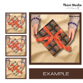 サンセットサマーオレンシンプルジプレーンモダン サテンリボン