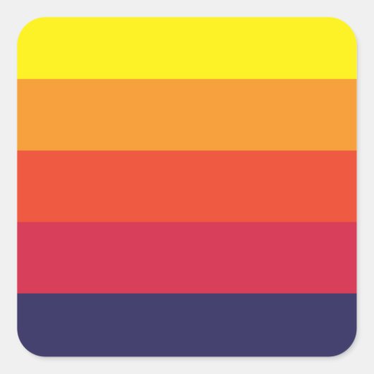 サンセットサマースクエアステッカー スクエアシール (正面)