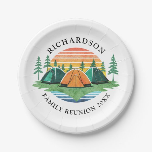 サンセットサマーバケーションキャンピングファミリー懇親会 ペーパープレート (正面)