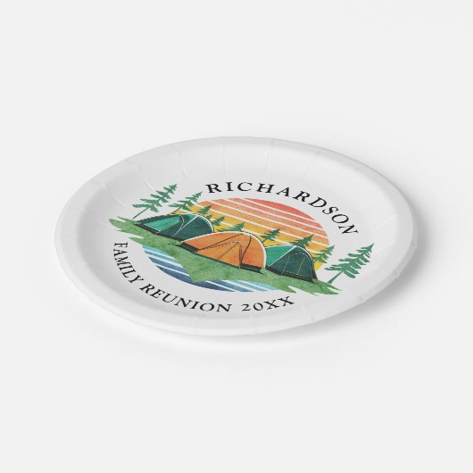 サンセットサマーバケーションキャンピングファミリー懇親会 ペーパープレート (アングル)
