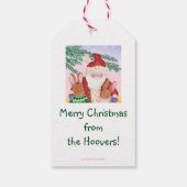 サンセットサンタとバンニーズギフトラベル ギフトタグ (裏面)