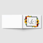 サンセットサンフラワーバラ結婚フローラ ゲストブック (全面)