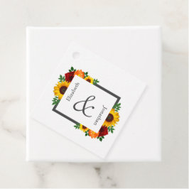 サンセットサンフラワーバラ結婚フローラ フェイバータグ