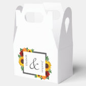 サンセットサンフラワーバラ結婚フローラ フェイバーボックス (オープン)