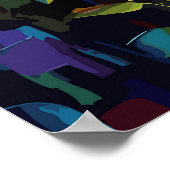 サンセットサンフラワーフィールドウォールアート ポスター (角)