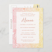 サンセットサンライズガーデンシーンアーティストコーラルピーチ ポストカード (正面/裏面)