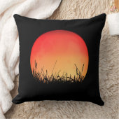 サンセットサンライズレッドカラーメドウフィールドセーリーンピース クッション (ブランケット)