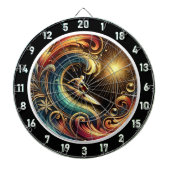 サンセットサーファーウェーブトロピカルウォールアート ダーツボード (正面)