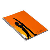 サンセットサーファーガールとサーフボードトラベルダイアリー ノートブック (右側)