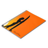 サンセットサーファーガールとサーフボードトラベルダイアリー ノートブック (左側)