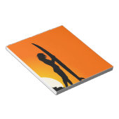 サンセットサーファーガール(サーフボード付) ノートパッド (アングル)