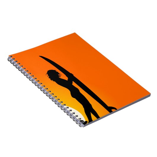 サンセットサーファーガール(サーフボード付) ノートブック (右側)