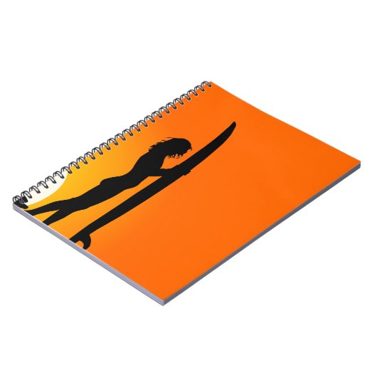 サンセットサーファーガール(サーフボード付) ノートブック (左側)