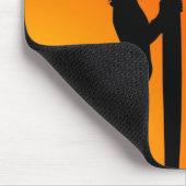 サンセットサーファーガール（サーフボード付） マウスパッド (コーナー)