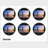 サンセットサーファーサンド&クラウド ラウンドシール (シート)