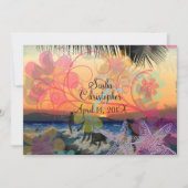 サンセットサーファー/ハワイ/手作り招待状 招待状 (正面)