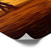 サンセットサーフィンとサイクリングケープキワンダオレゴン ポスター (角)