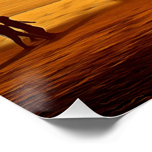 サンセットサーフィンとサイクリングケープキワンダオレゴン ポスター (コーナー)