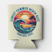 サンセットサーフィンビーチバズ –  缶クーラー (裏面)
