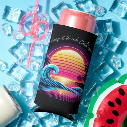 サンセットサーフグロー スリム缶クーラー (インサイチュ 夏)