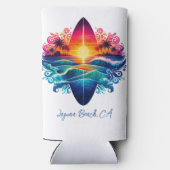 サンセットサーフボードカール スリム缶クーラー (裏面)