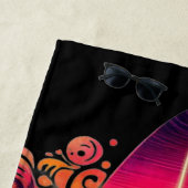 サンセットサーフボードカール –  ビーチタオル (インサイチュ)