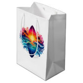 サンセットサーフボードカール ミディアムペーパーバッグ (裏面アングル)