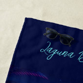 サンセットサーフボードネオンライト –  ビーチタオル (インサイチュ)