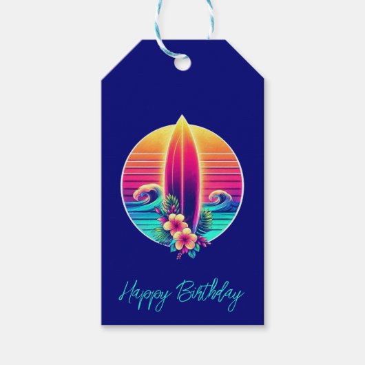 サンセットサーフボードパラダイス –  ギフトタグ (正面)