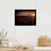 サンセットザチェサピーク湾の鍵橋 ポスター (キッチン)