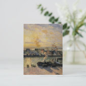 サンセットザポートオブルーアン(蒸気船)バイカミーユ ポストカード (スタンド正面)