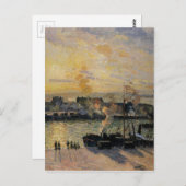 サンセットザポートオブルーアン(蒸気船)バイカミーユ ポストカード (正面/裏面)