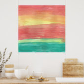 サンセットショアーズ抽象芸術アート ポスター (キッチン)