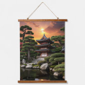 サンセットシリーズ日本のガーデン 吊り下げ型タペストリー (正面2)