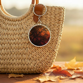 サンセットシルエットウィンターツリー キーホルダー