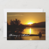 サンセットシルエットツリーレイク結婚式招待状 招待状 (裏面)