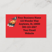 サンセットシルエット素晴らしハウリングウルフ 名刺 (正面)