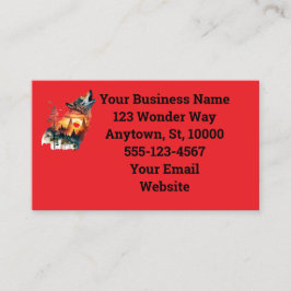 サンセットシルエット素晴らしハウリングウルフ 名刺