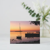 サンセットシルエット葉書 ポストカード (スタンド正面)