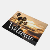 サンセットシルエット – サンディエゴ ドアマット (アングル)