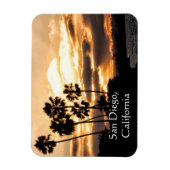 サンセットシルエット – サンディエゴ マグネット (縦)