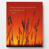 サンセットシルエ感動的ット フォトプラーク (正面)