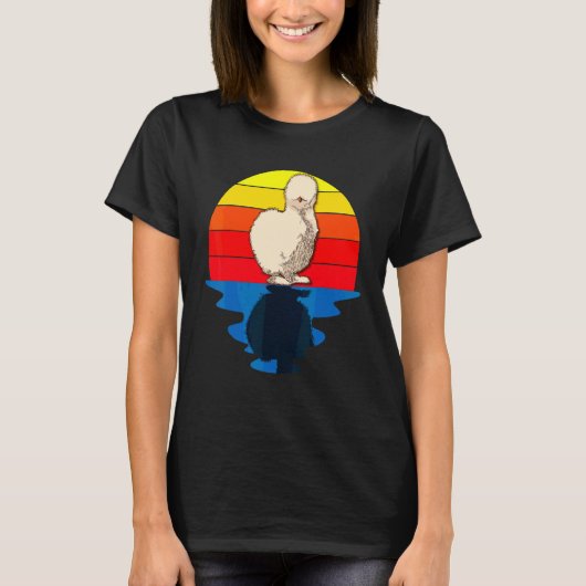 サンセットシルキー鶏 Tシャツ (正面)