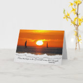 サンセットシンパネスカードでの帆船 カード (黄色い花)