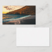 サンセットシーウェーブサンディビーチロック 名刺 (正面/裏面)