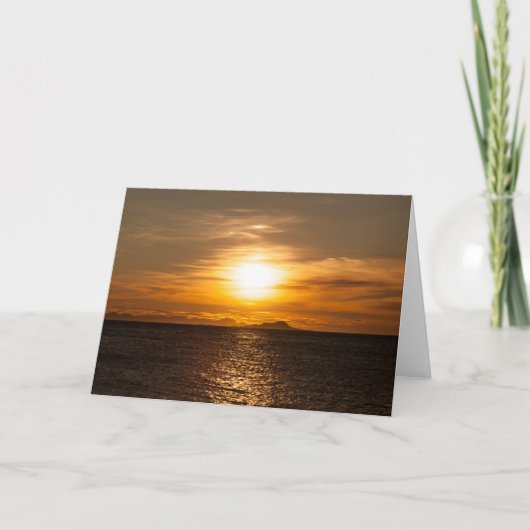 サンセットシースケープ写真 カード (正面)