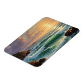 サンセットシースケー絵を描プのアートワーク マグネット (左側)