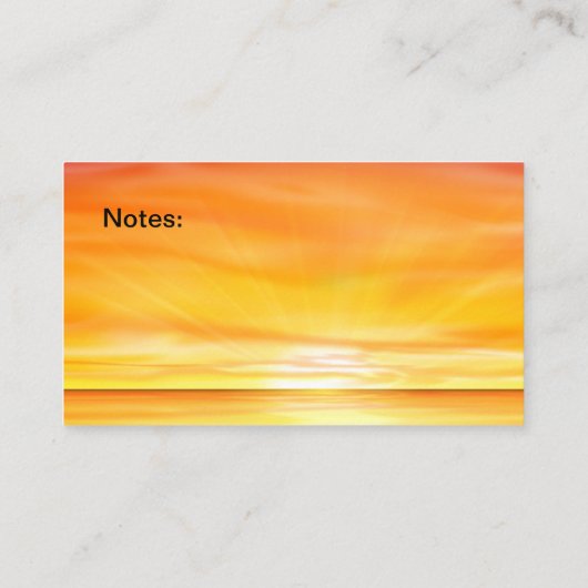 サンセットシーニックトラベルエージェンシーデザイン 名刺 (裏面)