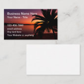 サンセットシーニックトロピカル名刺テンプレート 名刺 (正面/裏面)