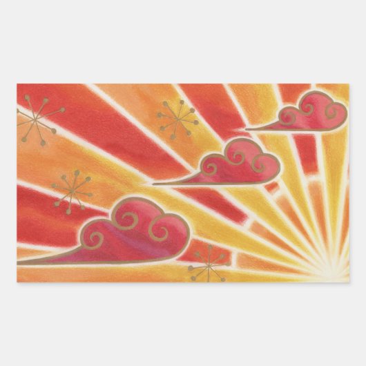 サンセットシール長方形 長方形シール (正面)